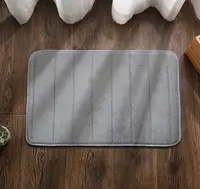 Коврик для ванной комнаты микровелюр полоска Homytex Grey