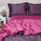 Постельное белье ДУЕТ VIOLET FLOWER/BERRY Premium Сатин однотон MERISET - Полуторный