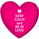 Подушка сердце 3D Keep calm and be in love 40х40х7,5 см 3DPS_15L052