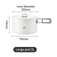 Каструля із керамічним антипригарним покриттям Naturehike CNK2450CF013, 3 л, алюміній