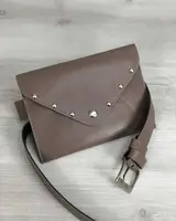 Сумка женская на пояс 99106 кофейная