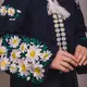 Вишита сукня Moderika Квіткова на синьому льоні 128