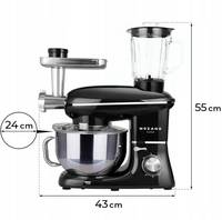 Кухонний комбайн Mozano Kitchen Assistant 3 in 1 AGD/ROB/02  2300 Вт чорний