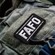 Набор шевронов 2 шт FAFO 5х8 см военная вышитая аппликация, нашивка с липучкой, вышитый патч нашивка