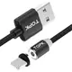 Магнитный кабель для зарядки Topk USB TK17i-VER2 Lightning Black 2m 2.4A 360° зарядный кабель