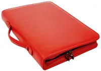 Кожаная женская деловая папка Portfolio Port1002 красная