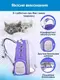 Прозрачный рюкзак для переноски животных Pet Cat для кошек и собак Purple
