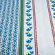 Ткань бязь ранфорс для постельного белья, хлопок, 130 гр/м2, 240 см 23R-14524 вишивка голубая/зеленая