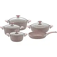Набор посуды OMS 3005-01-02-Pink 7 предметов розовый