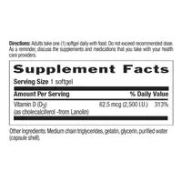 Вітаміни та мінерали Country Life Vitamin D3 2500 IU, 60 капсул