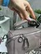 Черный – мягкий приятный на ощупь стильный клатч на молнии с тканевым цветным ремнем 0460