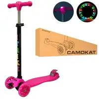 Дитячий самокат iTrike JR 3-003-P-L MAXI світиться фара