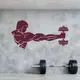 Трафарет для покраски Спортсмен с гантелей, одноразовая из самоклеящейся пленки 134 х 116 см