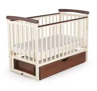 Кроватка деревянная Мечта, с ящиком. Beige with Brown (149769)