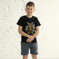 Футболка дитяча для хлопчика GABBI FT-25-26 Темно-синій на зріст 128 (14443)
