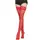 Классические чулки Lace Stockings, цвет красный  M-XXL