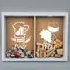 Двойная рамка копилка "Beer, Wine" для пробок, Белый-коричневий, английский
