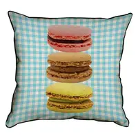 Подушка интерьерная из мешковины Макаруны 45x45 см 45PHB_SWE010_WH