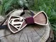 Деревянная бабочка HatynkaUA SUPERMAN ручной работы Бордовая