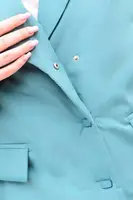 Пальто жіноче демісезонне бірюзове П861 44
