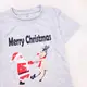 Футболка детская серая кулир Merry Christmas