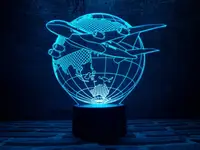 Змінна пластина для 3D-світильників "Літак 3" 3DTOYSLAMP