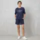Костюм женский летний из коттона футболка и шорты 20715 L синий
