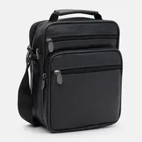 Мужская кожаная сумка Borsa Leather K16685-3bl-black