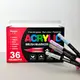 Акриловые маркеры GuangNa Brush GN-8101 с мягкой кисточкой 36 шт.