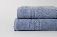 Полотенце махровое  GRACE 70х130 см голубое 70% бамбука, 30% хлопка