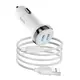 Адаптер автомобильный HOCO Type-C Cable Superior dual port car charger set Z40 |2USB, 2.4A|