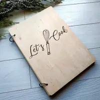 Кулінарна книга в дерев'яній обкладинці «let's cook»