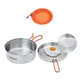 Набір посуду туристичного нержавіюча сталь KingCamp Set pro KA2210 silver