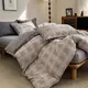 Постельное белье двоспальное с текстурой льна и с простыню на резинке Colorful Home 20525 180х220 см