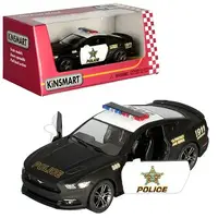 Машинка металлическая инерционная Ford Mustang GT Police Kinsmart KT5386WP 1:38
