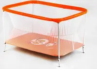 Манеж "Сова", прямоугольный, мягкое дно, евросетка, без ручки. Orange (147275)