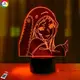 3D ночник "Руна Йомозуки" (УВЕЛИЧЕННОЕ ИЗОБРАЖЕНИЕ) + пульт ДУ + сетевой адаптер +батарейки (3ААА)  3DTOYSLAMP
