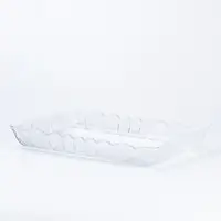 Тарілка прямокутна 28.5 × 16.5 (см) з товстого скла прозора