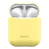 Чехол Baseus для AirPods 2/1 series - Super Thin Silica Gel, Yellow (WIAPPOD-BZ0Y)