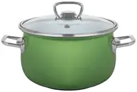 Каструля емальована Idea Home Green 6832847 22 см 5 л зелена