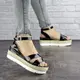 Женские стильные сандалии на танкетке Fashion Pepita 1043 39 размер 25 см Черный