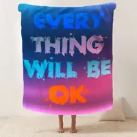 Плед 3D мотиваційний EVERY THING WILL BE OK 29817 180х215 см