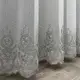 Готовая тюль (2,5х2,7м.) из ткани бамбук с вышивкой. Цвет молочный с серым. Код 1461т 42-0680