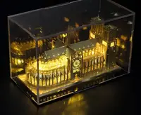 Металлический 3D конструктор Собор Парижской Богоматери с подсветкой 115×45×70 мм — сборная модель Нотр Дам де Пари