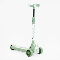 Самокат трехколесный Skyper, колеса PU 125 х 40 мм, со светом, музыка, руль складной. Green (144404)