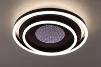Люстра світлодіодна стельова LED світильник для квартири на стелю лед з пультом 25628 Коричневий 8х40х40 см.