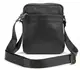 Мужской кожаный мессенджер Tiding Bag  чёрный