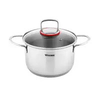 Кастрюля с крышкой Gipfel Werner Como GP-50170 20 см 3.6 л серебристая