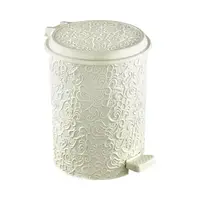 Ведро для мусора Ажур с педалью на 17 л бежевое Elif plastik 326-2LF