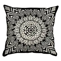 Подушка с мешковины Орнамент 45x45 см (45PHB_TFL029_BL)